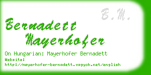 bernadett mayerhofer business card